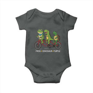 Subtle FDT Baby Onesie Frog Dinosaur Turtle Political Satire TS10 Dark Heather Print Your Wear