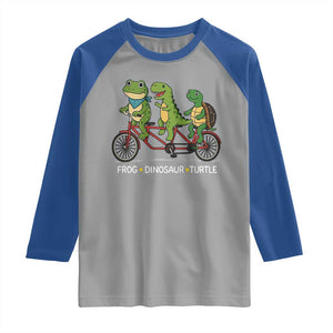 Subtle FDT Raglan Shirt Frog Dinosaur Turtle Political Satire TS10 Sport Gray Royal Print Your Wear