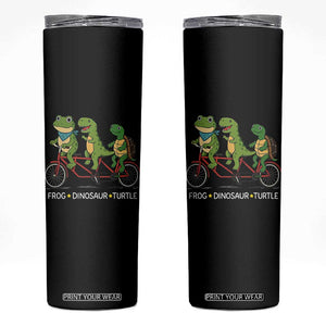Subtle FDT Skinny Tumbler Frog Dinosaur Turtle Political Satire TS10 Black Print Your Wear
