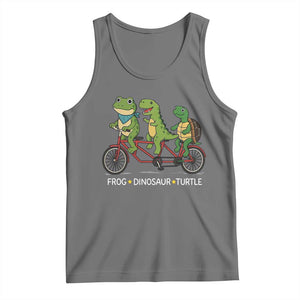 Subtle FDT Tank Top Frog Dinosaur Turtle Political Satire TS10 Black Heather Print Your Wear