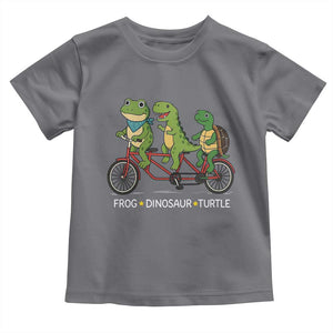 Subtle FDT Toddler T Shirt Frog Dinosaur Turtle Political Satire TS10 Charcoal Print Your Wear