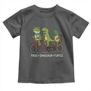 Subtle FDT Toddler T Shirt Frog Dinosaur Turtle Political Satire TS10 Dark Heather Print Your Wear