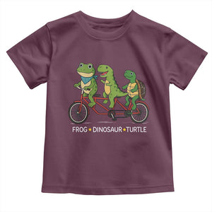 Subtle FDT Toddler T Shirt Frog Dinosaur Turtle Political Satire TS10 Maroon Print Your Wear