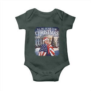 Funny Christmas Trump Baby Onesie Ill Be Home For Christmas 2024 White House Daddy's Home TS10 Print Your Wear