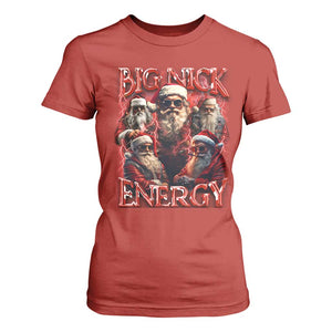 Christmas Santa T Shirt For Women Big Nick Energy Bootleg Rap Tee TS10 Red Print Your Wear