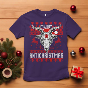 Satan Claus Merry Antichristmas T Shirt Pentagram Ugly Christmas Sweater Evil Pajama TS10 Purple Print Your Wear