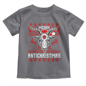 Satan Claus Merry Antichristmas Toddler T Shirt Pentagram Ugly Christmas Sweater Evil Pajama TS10 Charcoal Print Your Wear