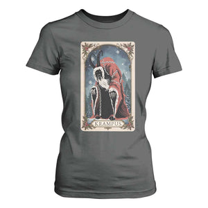 Christmas Krampus T Shirt For Women Tarot Card Xmas Horror Ugly Sweater Evil Pajama TS10 Dark Heather Print Your Wear
