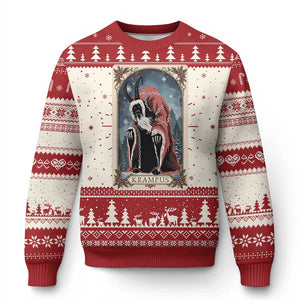 Krampus Ugly Christmas Sweater Tarot Card Xmas Horror Ugly Sweater Evil Pajama TS10 Red Print Your Wear