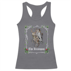 Christmas Krampus Racerback Tank Top Goth Xmas Krampus Reindeer Skull Ugly Sweater Evil Pajama TS10 Charcoal Print Your Wear