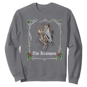 Christmas Krampus Sweatshirt Goth Xmas Krampus Reindeer Skull Ugly Sweater Evil Pajama TS10 Charcoal Print Your Wear