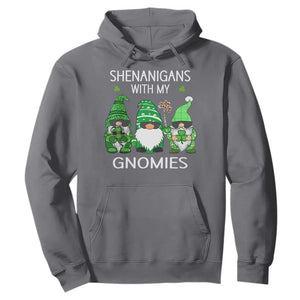 Lucky St Patricks Day Gnomes Hoodie Shamrock Leopard Gnome Irish TS10 Charcoal Print Your Wear