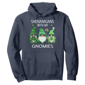 Lucky St Patricks Day Gnomes Hoodie Shamrock Leopard Gnome Irish TS10 Navy Print Your Wear