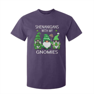 Lucky St Patricks Day Gnomes T Shirt For Kid Shamrock Leopard Gnome Irish TS10 Purple Print Your Wear