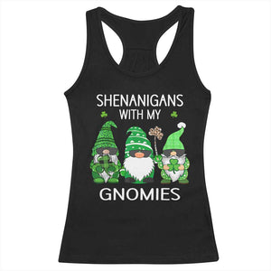 Lucky St Patricks Day Gnomes Racerback Tank Top Shamrock Leopard Gnome Irish TS10 Black Print Your Wear