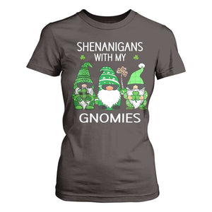 Lucky St Patricks Day Gnomes T Shirt For Women Shamrock Leopard Gnome Irish TS10 Dark Chocolate Print Your Wear