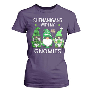 Lucky St Patricks Day Gnomes T Shirt For Women Shamrock Leopard Gnome Irish TS10 Purple Print Your Wear