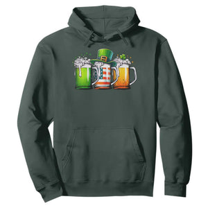 Irish Beer Hoodie Ireland St Patricks Day Drinking Party TS10 Dark Forest Green Print Your Wear