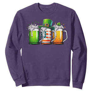 Irish Beer Sweatshirt Ireland St Patricks Day Drinking Party TS10 Purple Print Your Wear