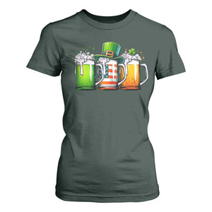 Irish Beer T Shirt For Women Ireland St Patricks Day Drinking Party TS10 Dark Forest Green Print Your Wear