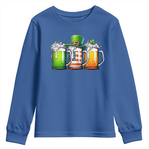 Irish Beer Youth Sweatshirt Ireland St Patricks Day Drinking Party TS10 Royal Blue Print Your Wear