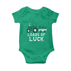 Boys St Patricks Day Baby Onesie Loads Of Luck Lucky Tractor Truck TS10 Irish Green Print Your Wear
