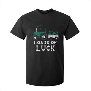 Boys St Patricks Day T Shirt For Kid Loads Of Luck Lucky Tractor Truck TS10 Black Print Your Wear