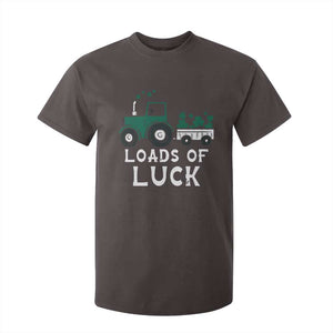 Boys St Patricks Day T Shirt For Kid Loads Of Luck Lucky Tractor Truck TS10 Dark Chocolate Print Your Wear