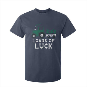 Boys St Patricks Day T Shirt For Kid Loads Of Luck Lucky Tractor Truck TS10 Navy Print Your Wear