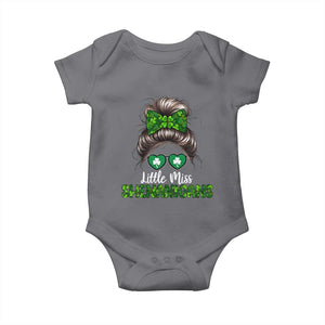Little Miss Shenanigans St Patricks Day Baby Onesie Kids Girls Toddler TS10 Charcoal Print Your Wear
