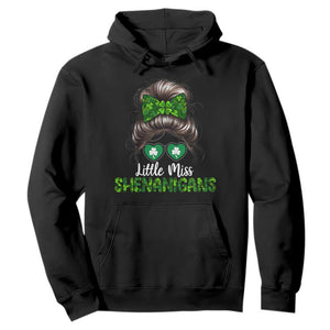 Little Miss Shenanigans St Patricks Day Hoodie Kids Girls Toddler TS10 Black Print Your Wear