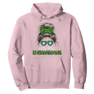 Little Miss Shenanigans St Patricks Day Hoodie Kids Girls Toddler TS10 Light Pink Print Your Wear