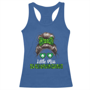 Little Miss Shenanigans St Patricks Day Racerback Tank Top Kids Girls Toddler TS10 Royal Blue Print Your Wear