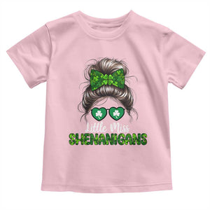 Little Miss Shenanigans St Patricks Day Toddler T Shirt Kids Girls Toddler TS10 Light Pink Print Your Wear