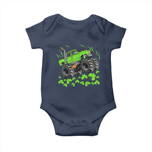 Boys St Patricks Day Lucky Monster Truck Baby Onesie TS10 Navy Print Your Wear