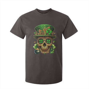 Sugar Skull St Patrick Day T Shirt For Kid De Los Muertos Lucky Shamrock TS10 Dark Chocolate Print Your Wear
