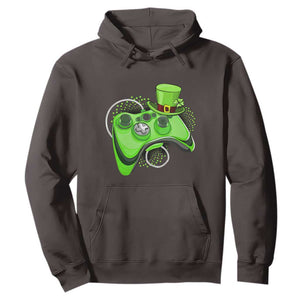 Irish Video Game Controller St Patrick Day Gamer Hoodie TS10 Dark Chocolate Print Your Wear