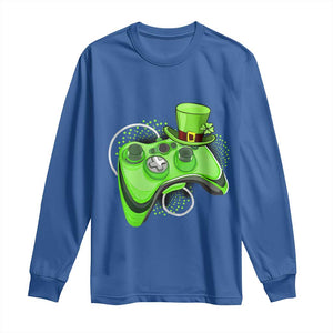 Irish Video Game Controller St Patrick Day Gamer Long Sleeve Shirt TS10 Royal Blue Print Your Wear