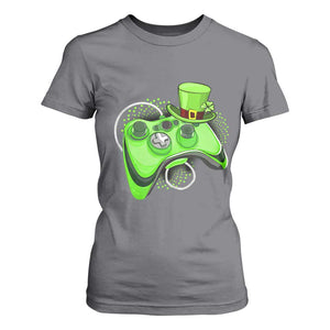 Irish Video Game Controller St Patrick Day Gamer T Shirt For Women TS10 Charcoal Print Your Wear