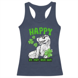 Dinosaur St Patricks Day Racerback Tank Top Irish Boy School Toddler TS10 Navy Print Your Wear