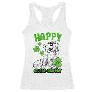 Dinosaur St Patricks Day Racerback Tank Top Irish Boy School Toddler TS10 White Print Your Wear