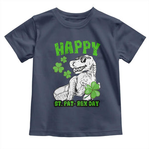 Dinosaur St Patricks Day Toddler T Shirt Irish Boy School Toddler TS10 Navy Print Your Wear