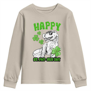 Dinosaur St Patricks Day Youth Sweatshirt Irish Boy School Toddler TS10 Sand Print Your Wear