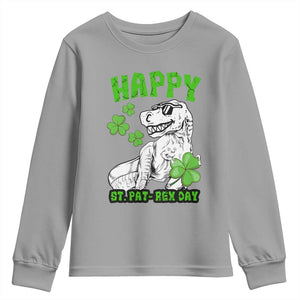 Dinosaur St Patricks Day Youth Sweatshirt Irish Boy School Toddler TS10 Sport Gray Print Your Wear