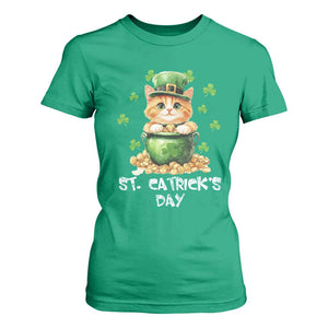 St. Patrick's Day Irish Cat T Shirt For Women Kitty Saint Pattys Lucky Shamrocks TS10 Irish Green Print Your Wear