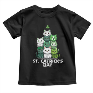 St. Patrick's Day Irish Cat Toddler T Shirt Cute Cats Saint Pattys TS10 Black Print Your Wear