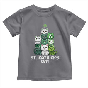St. Patrick's Day Irish Cat Toddler T Shirt Cute Cats Saint Pattys TS10 Charcoal Print Your Wear