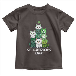 St. Patrick's Day Irish Cat Toddler T Shirt Cute Cats Saint Pattys TS10 Dark Chocolate Print Your Wear