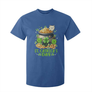 Cats St Patricks Day T Shirt For Kid Pot Of Gold Kitty Lover Lucky Irish TS10 Royal Blue Print Your Wear