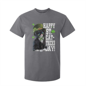 Shamrock Cat St Patricks Day T Shirt For Kid Kitty Mom Gift TS10 Charcoal Print Your Wear